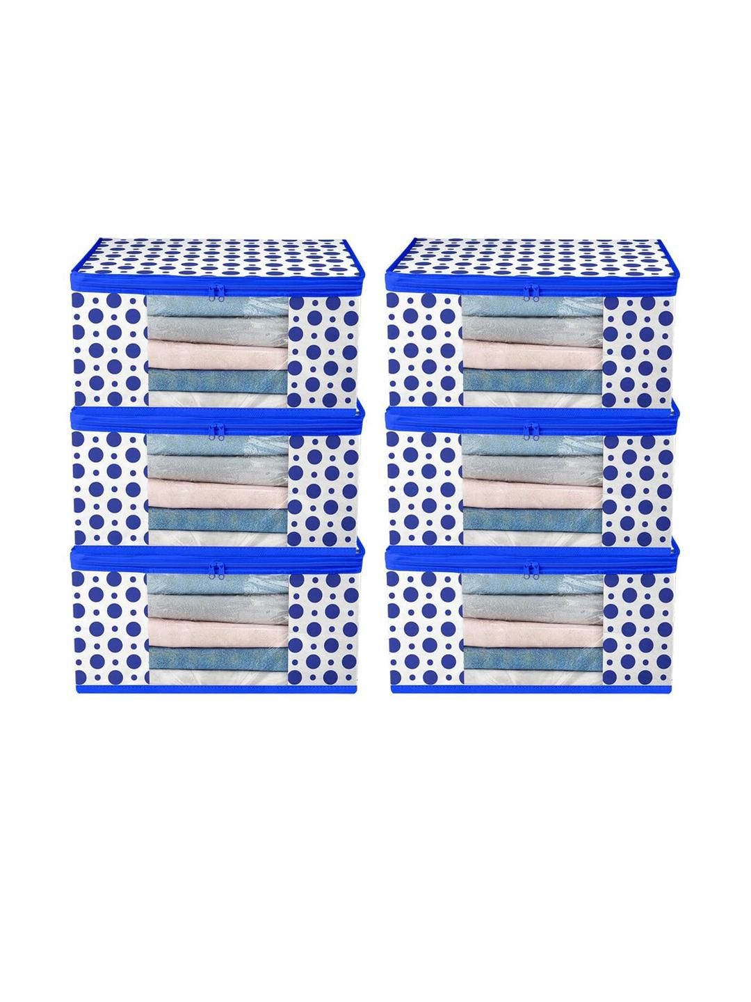 AMAK INC Blue Fabric Multi-Utility Wardrobe Organisers-picture-46
