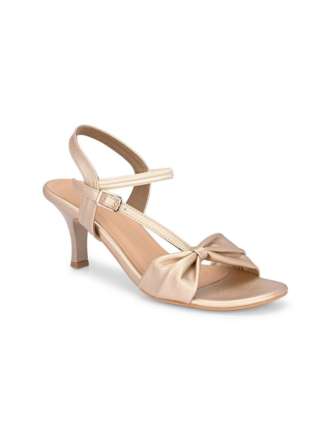 Valentino Women Textured Leather Kitten Heels Sandals with Buckles-picture-31