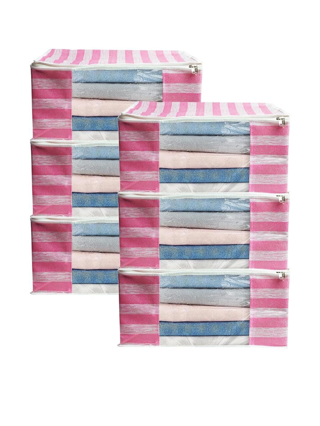 AMAK INC Pink Fabric Multi-Utility Wardrobe Organisers-picture-40