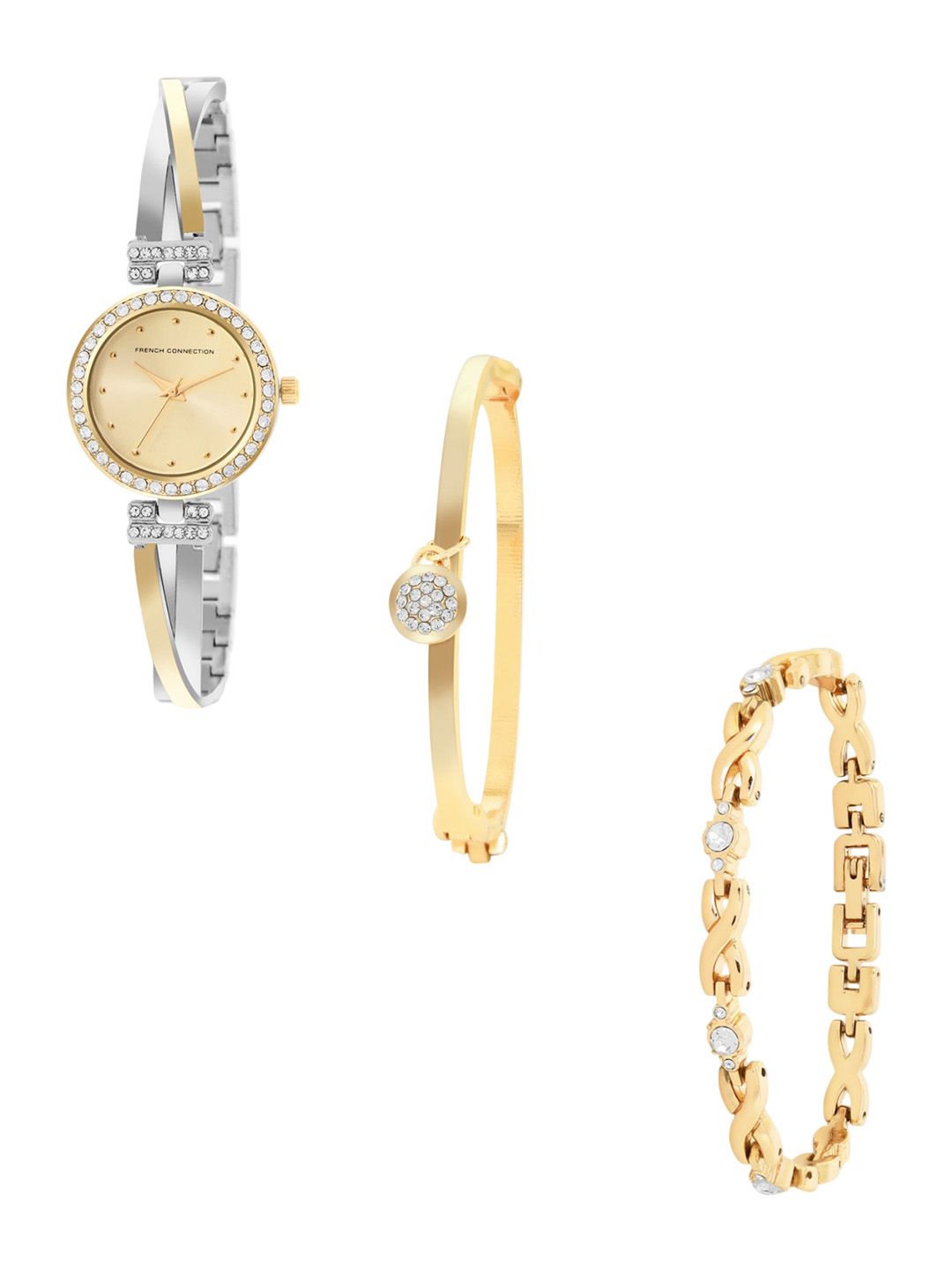 French Connection Women Round Dial Analogue Watch Gift Set FCS11TM-picture-42