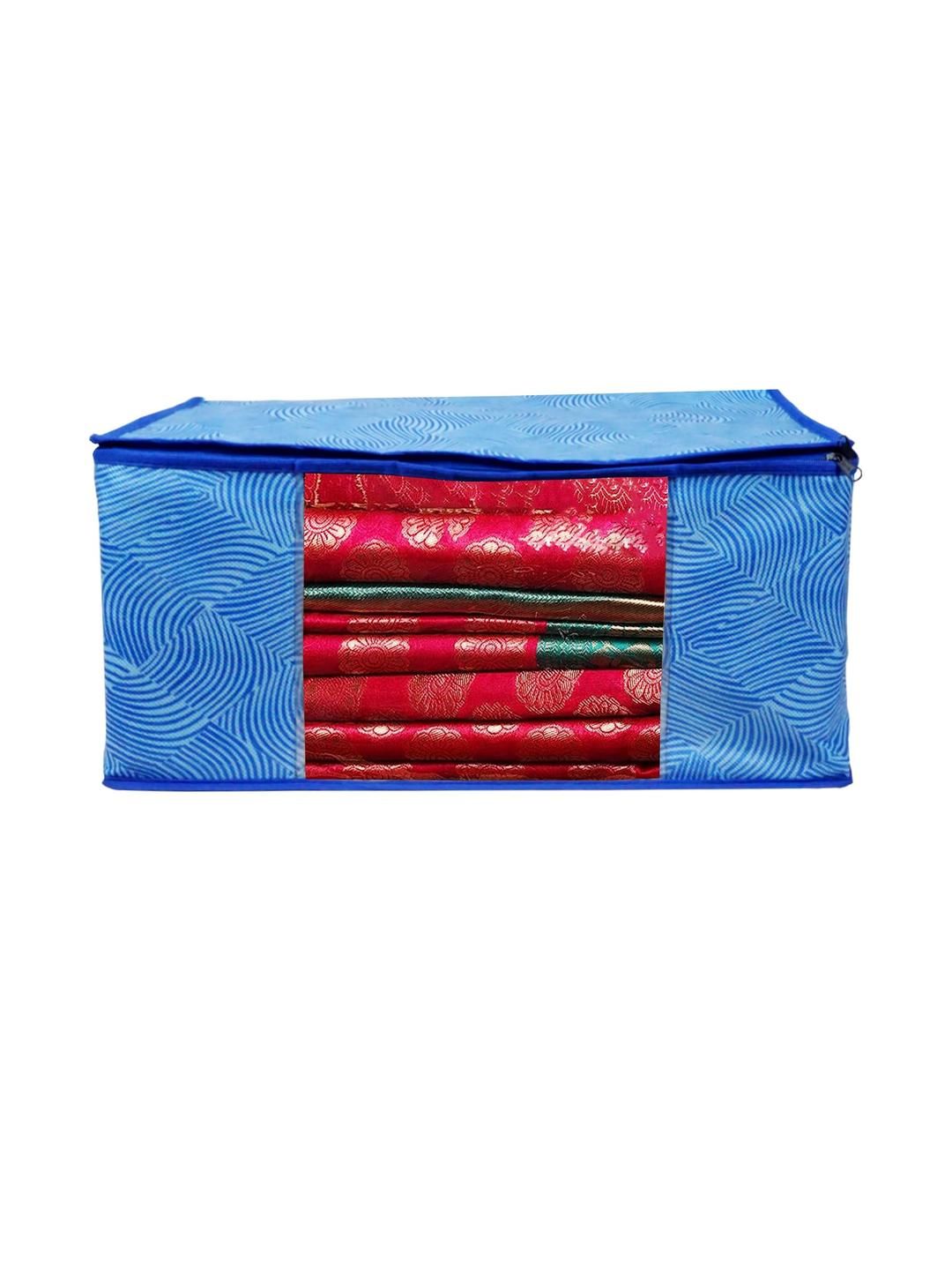 AMAK INC Blue Fabric Multi-Utility Wardrobe Organisers-picture-28