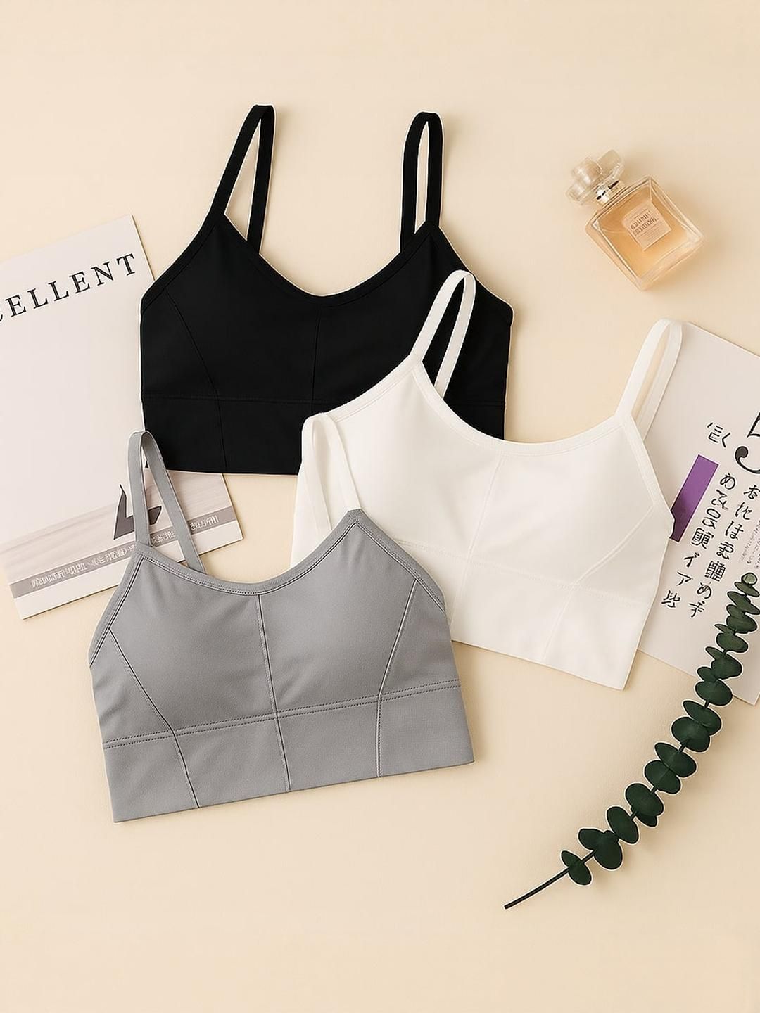 UNDER 1000 Women Pack of 3 Lightly Padded T-Shirt Bra-image-3
