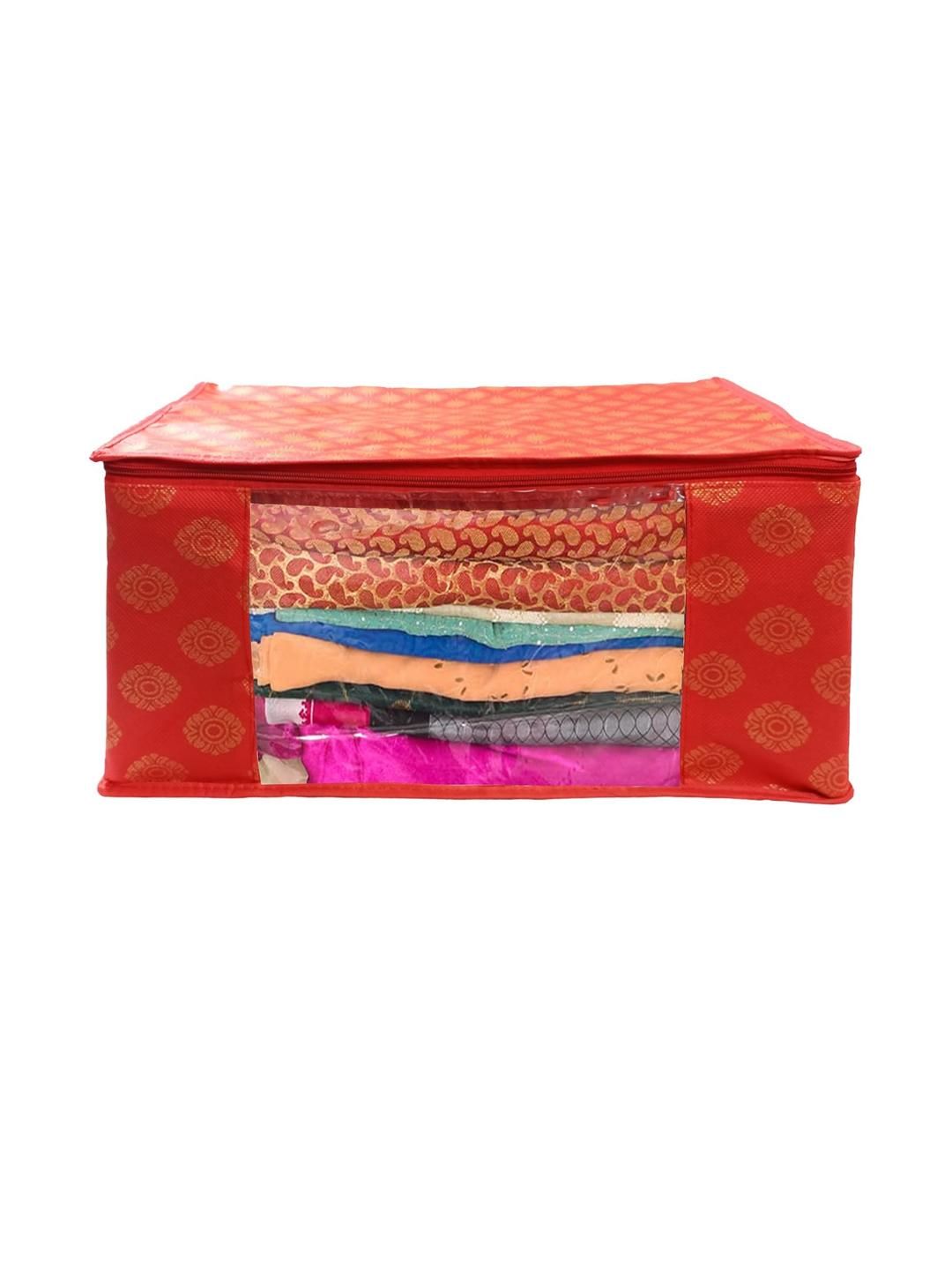 AMAK INC Red Fabric Multi-Utility Wardrobe Organisers-picture-13