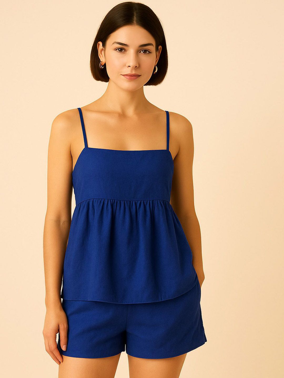 KAORI BY SHREYA AGARWAL Square Neck Top With Shorts Co-Ords-picture-21