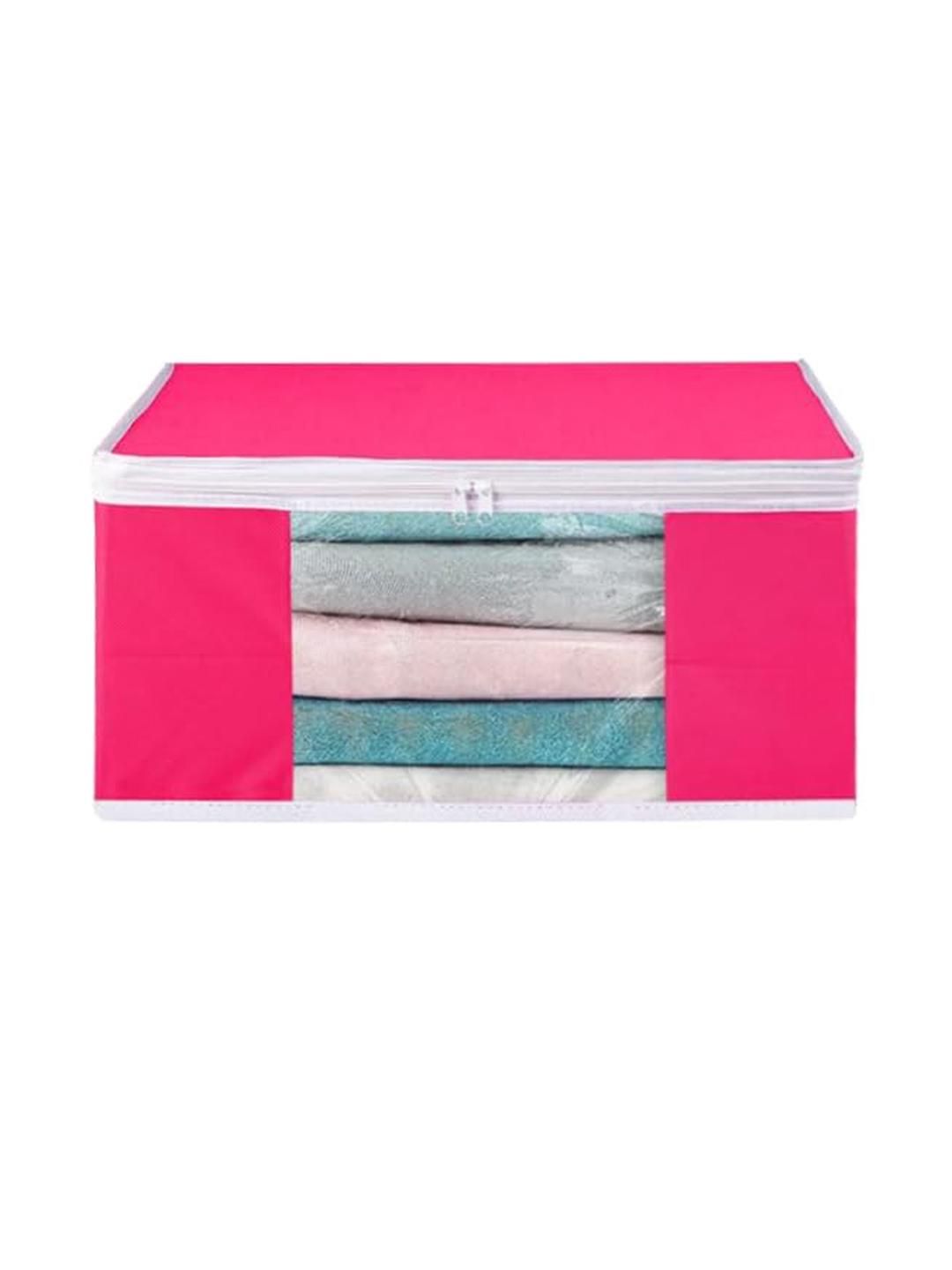 AMAK INC Pink Fabric Multi-Utility Wardrobe Organisers-picture-46