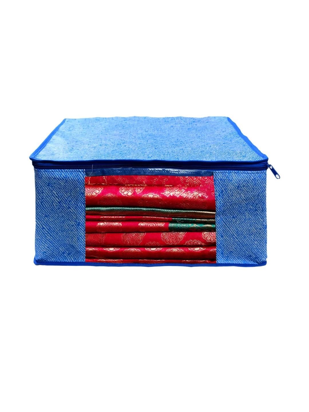 AMAK INC Blue Fabric Multi-Utility Wardrobe Organisers-picture-45