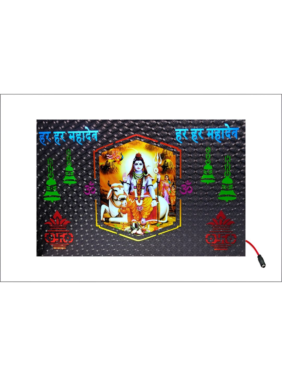 SHRI KHATU SHYAM CREATION Black & Blue Lord Shiva Religious Wall Arts with Back Light-picture-20