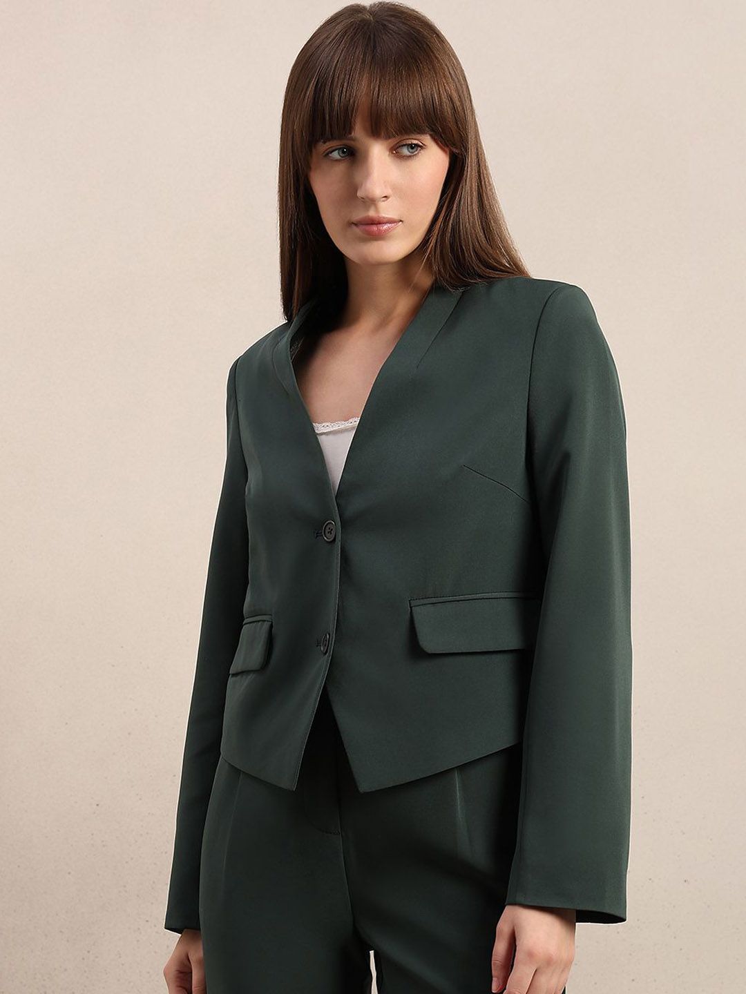 Vero Moda Shawl Collar Single Breasted Blazer-picture-27
