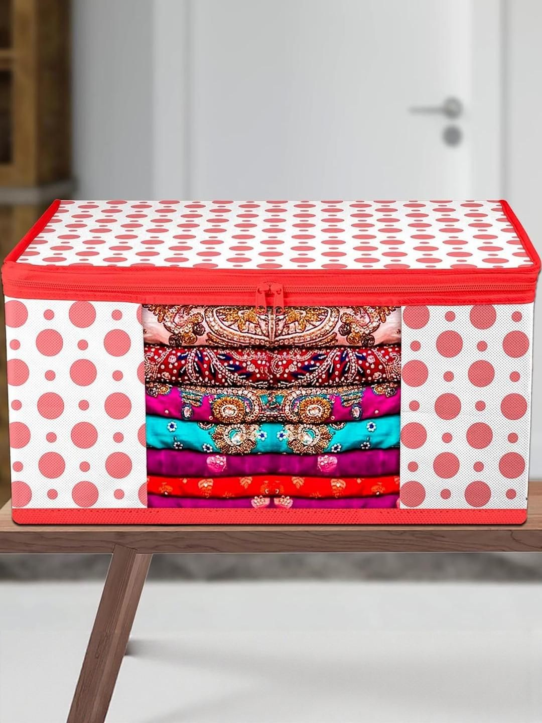 AMAK INC Red Fabric Multi-Utility Wardrobe Organisers-picture-44