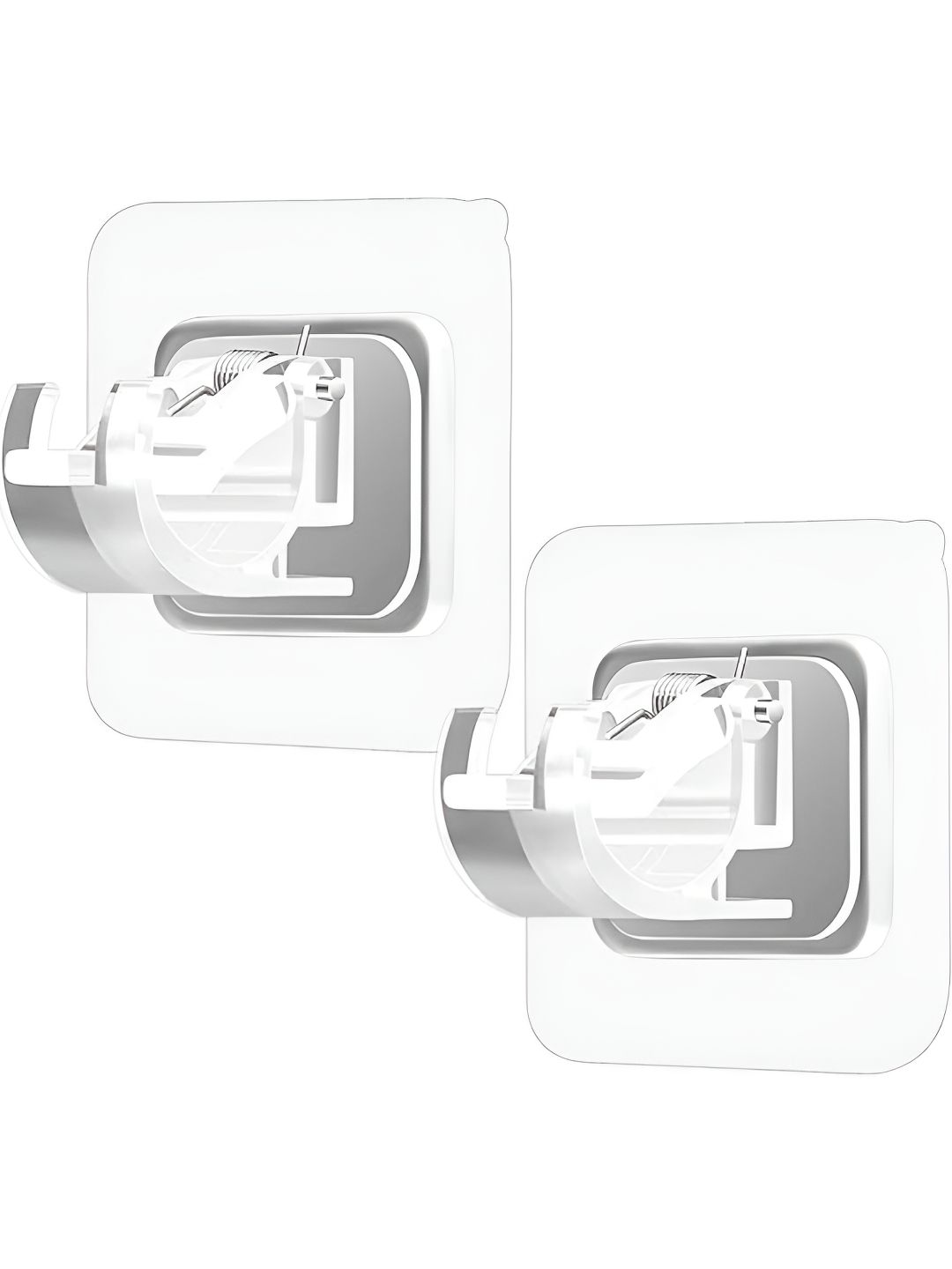 upkaranwale White Self-Adhesive Curtain Rod Hooks-image-37