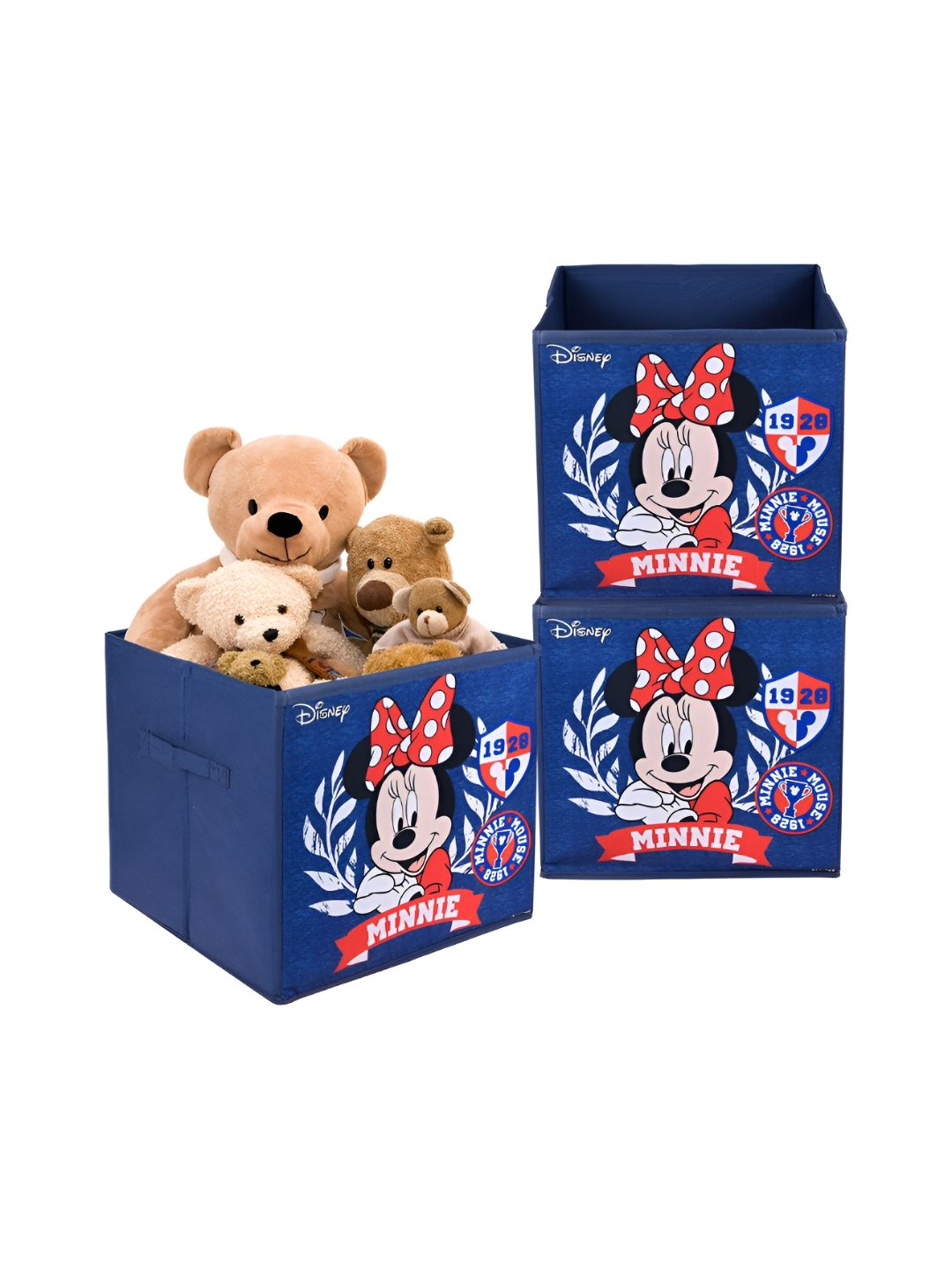 YK Navy Blue & Red 3 Pieces Minnie Printed Storage Box Organisers-picture-17