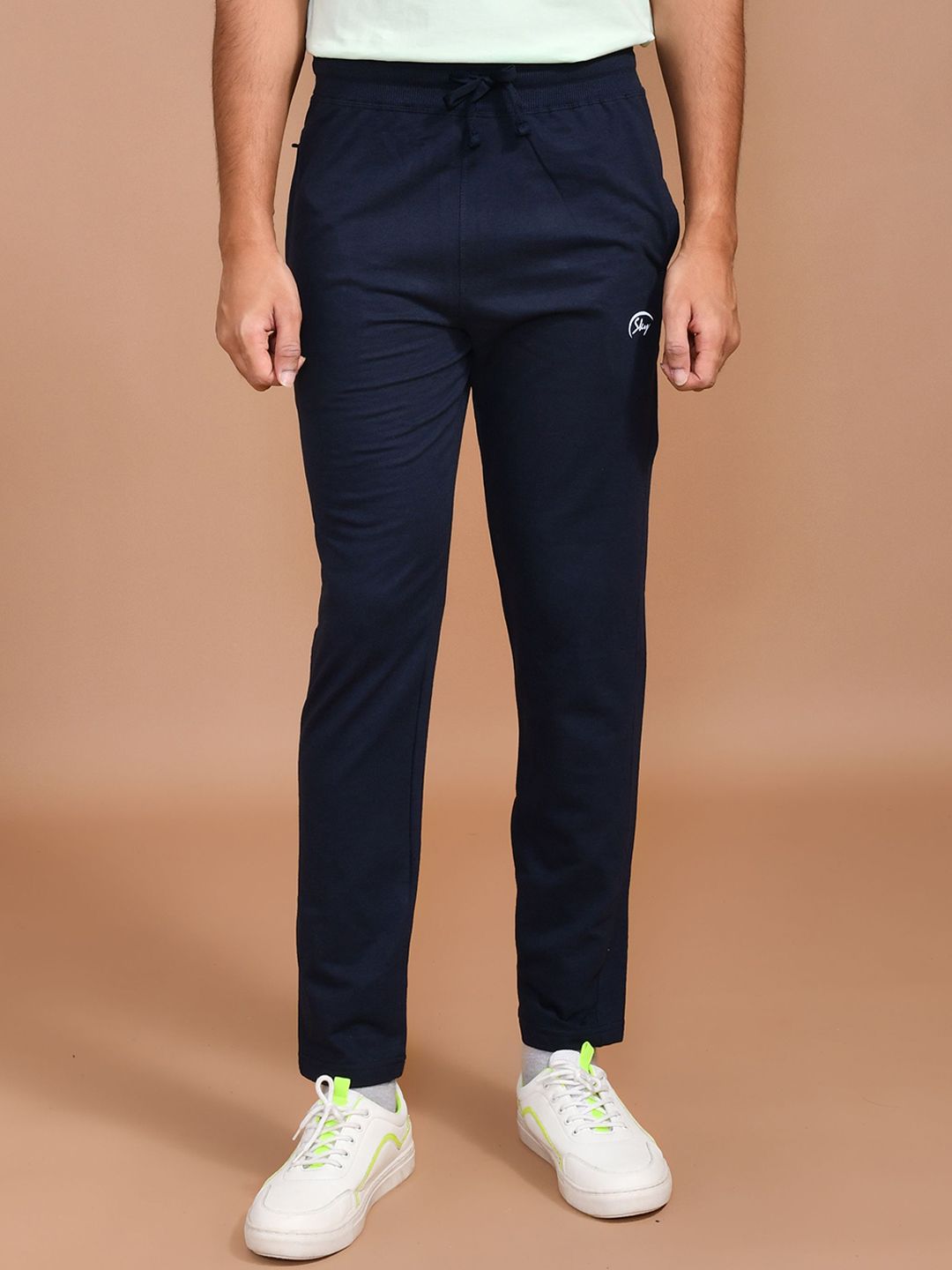 SKYKNIT Men Slim Fit Cotton Mid Rise Track Pants-picture-41