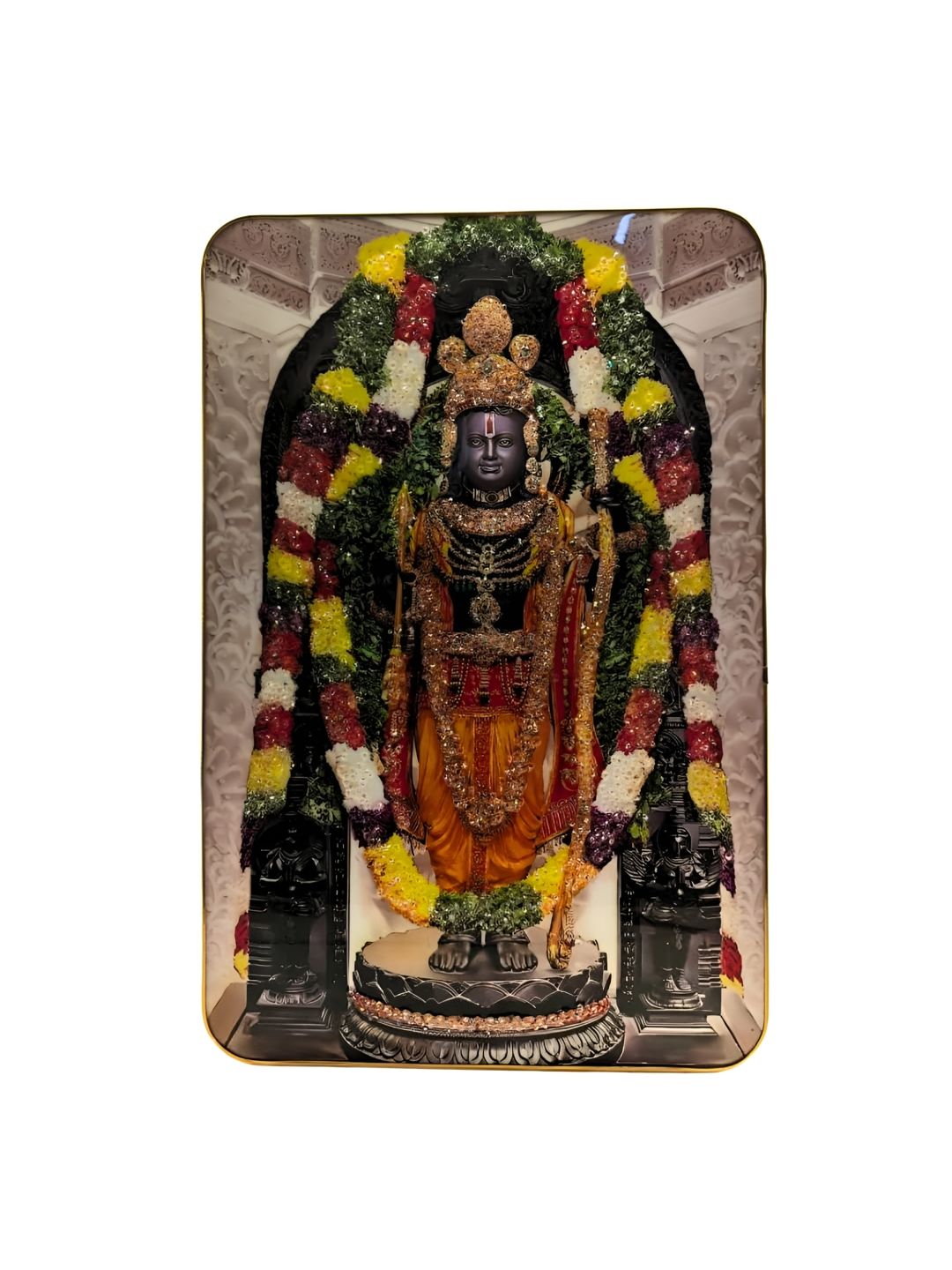 SHRI KHATU SHYAM CREATION Black & Yellow Single Piece Wood Other Wall Photographs-picture-18