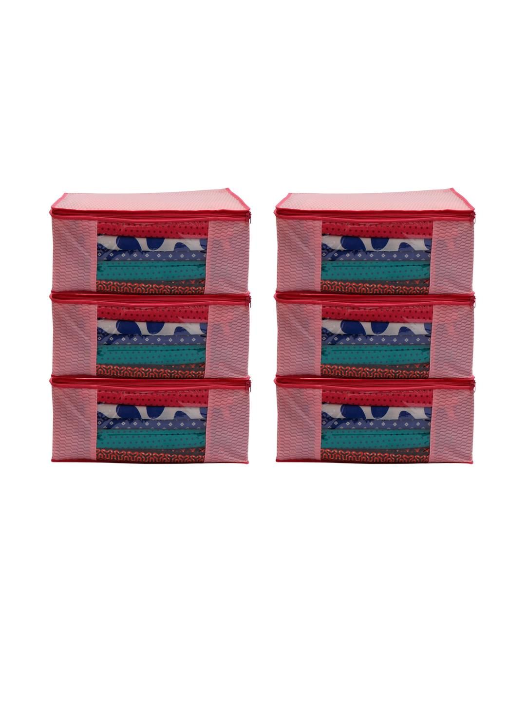 AMAK INC Pink Fabric Multi-Utility Wardrobe Organisers-picture-7
