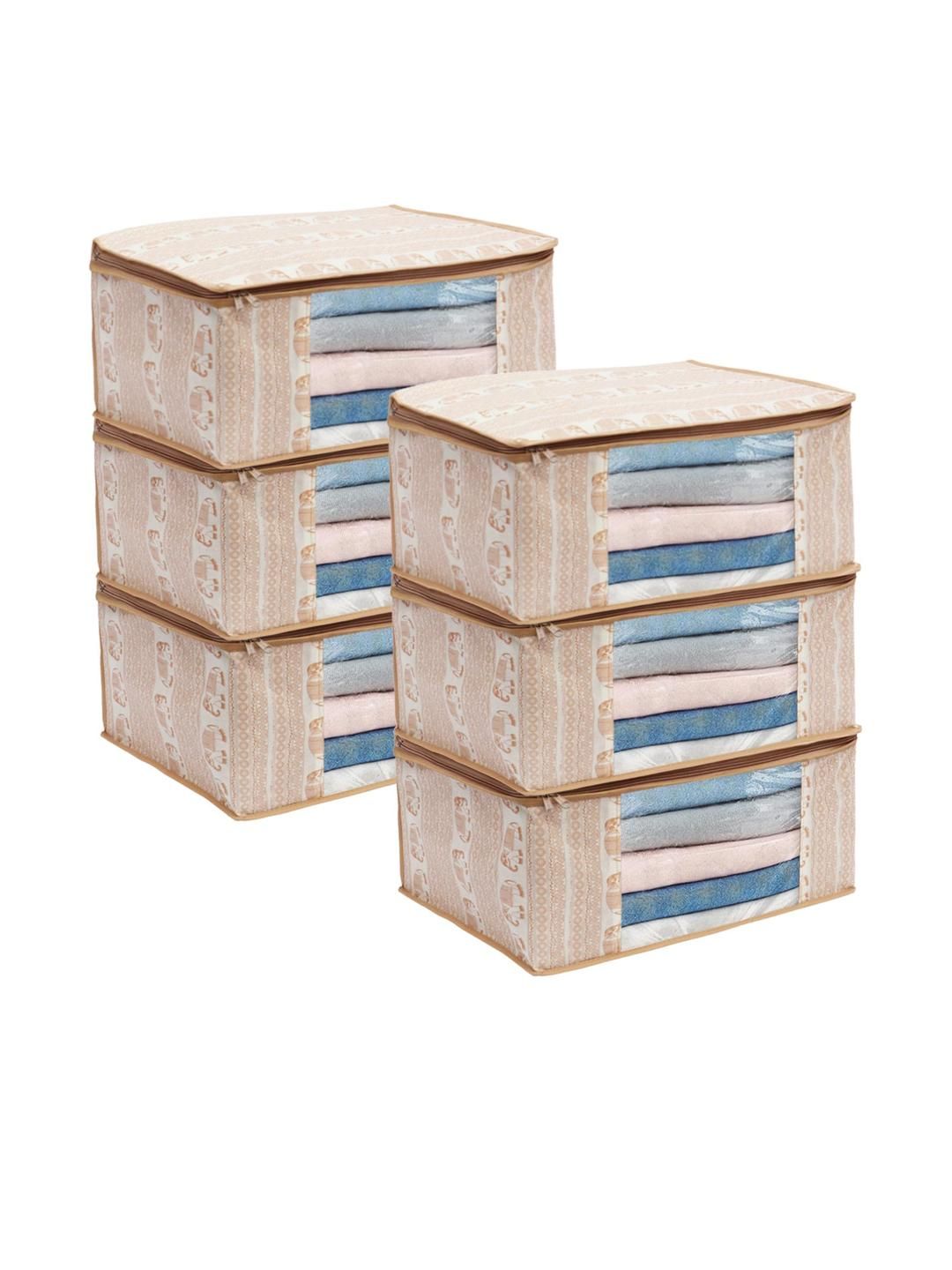 AMAK INC Beige Fabric Multi-Utility Wardrobe Organisers-picture-35