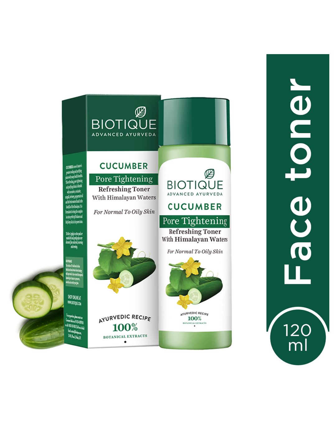 Biotique Cucumber Pore Tightening Toner 120ml – ₹170