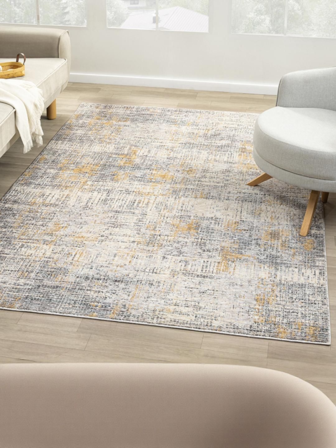 Kaleen India Multi Polyester Abstract Anti-Skid Carpets-picture-14