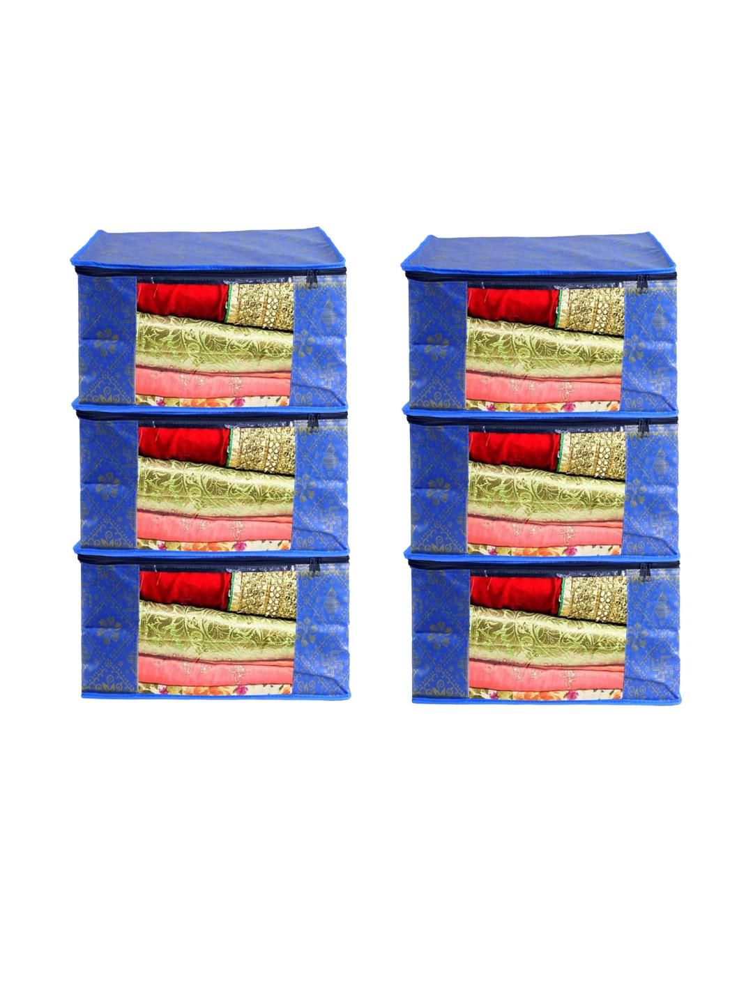 AMAK INC Blue Fabric Multi-Utility Wardrobe Organisers-picture-37