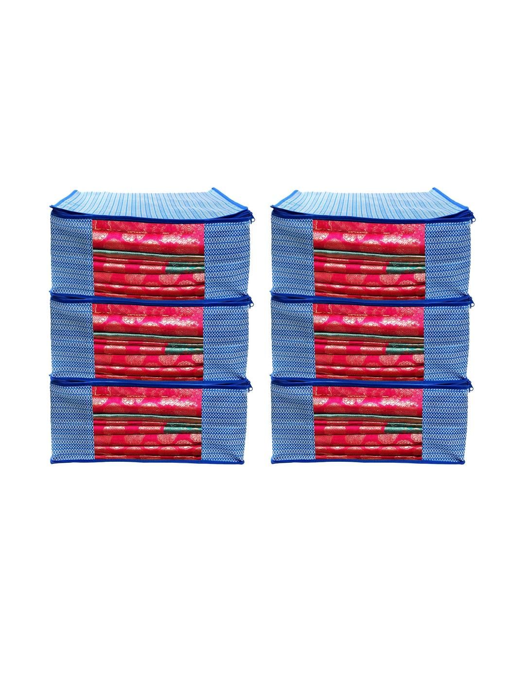 AMAK INC Blue Fabric Multi-Utility Wardrobe Organisers-picture-9