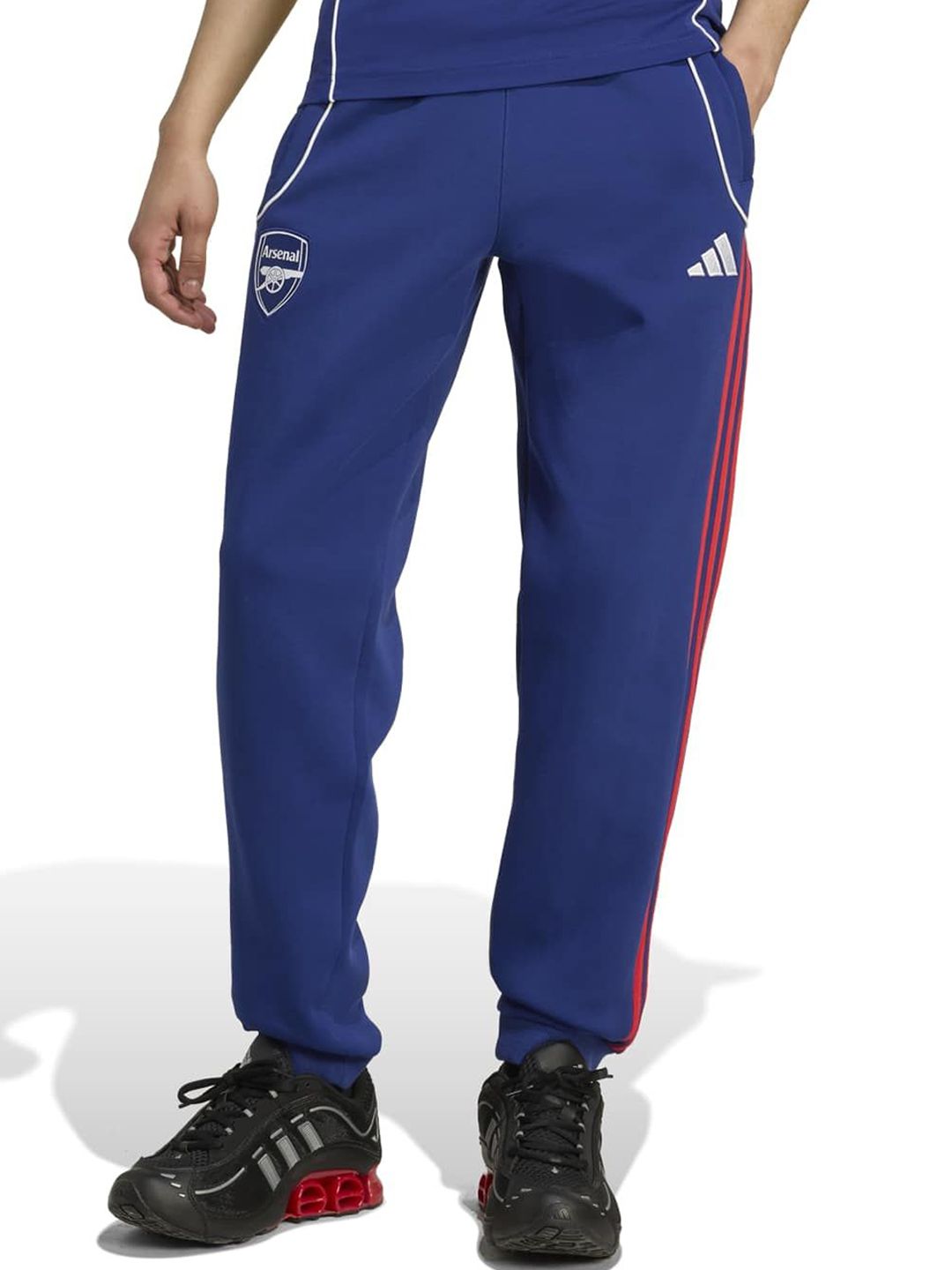 ADIDAS Arsenal Football Club Men Brand Logo Printed Pure Cotton Mid Rise Joggers-picture-40