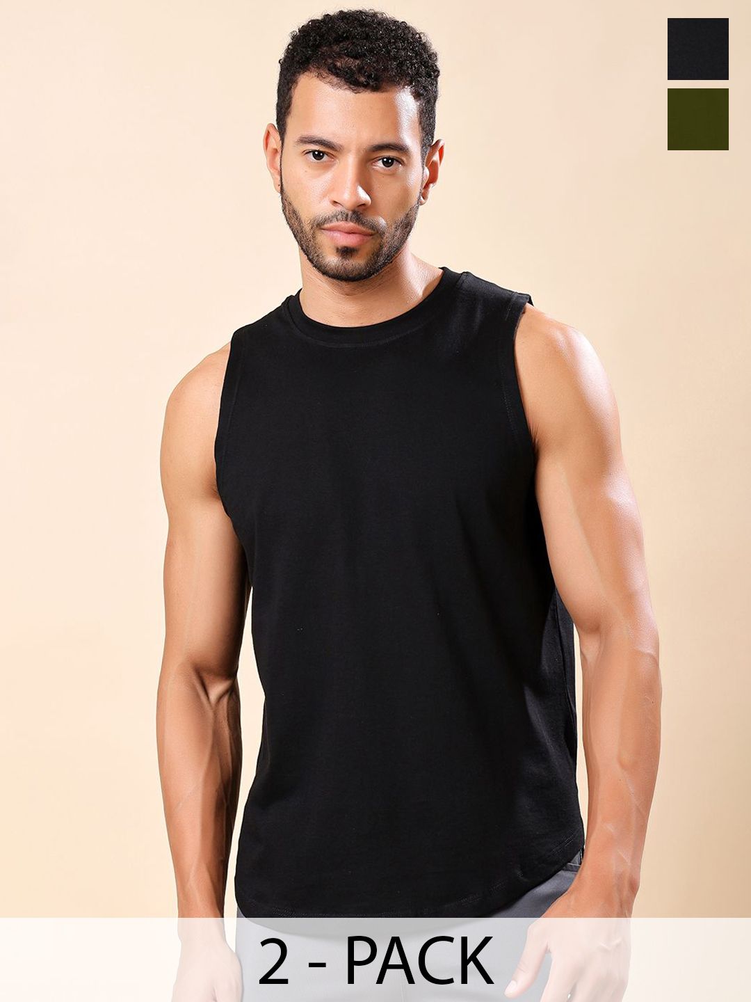 Friskers Pack Of 2 Pure Cotton Gym Vests 200725AE-01-34-picture-20