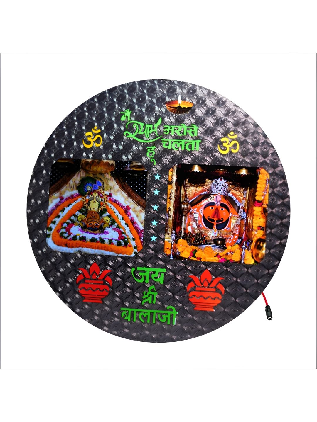 SHRI KHATU SHYAM CREATION Black & Red Religious Wooden Wall Art-picture-11