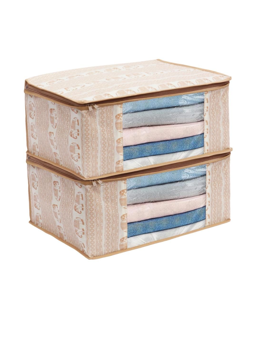 AMAK INC Beige Fabric Multi-Utility Wardrobe Organisers-image-21