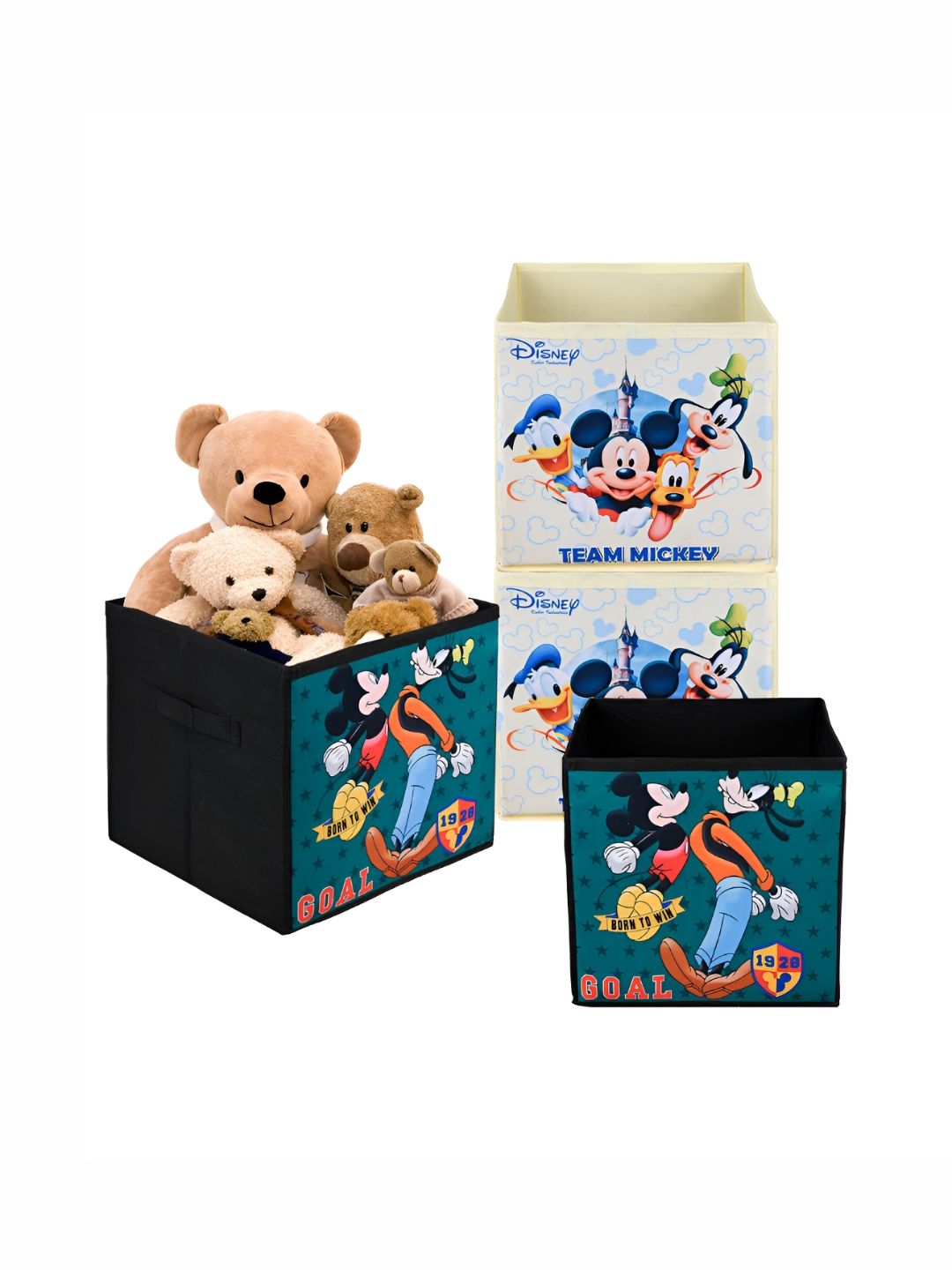 YK Black & Cream-Colored 4 Pieces Disney Printed Multi-Utility Organisers-picture-21