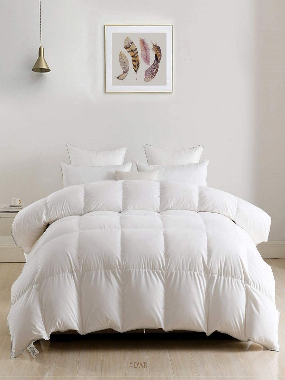 tundwal's White Geometric Microfibre Heavy Winter 300 GSM Double Bed Comforter-image-24
