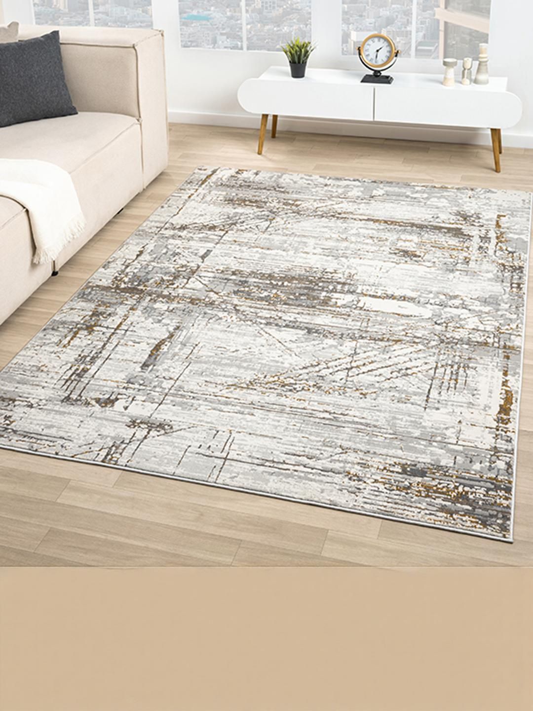 Kaleen India Multi Polyester Abstract Anti-Skid Carpets-picture-22