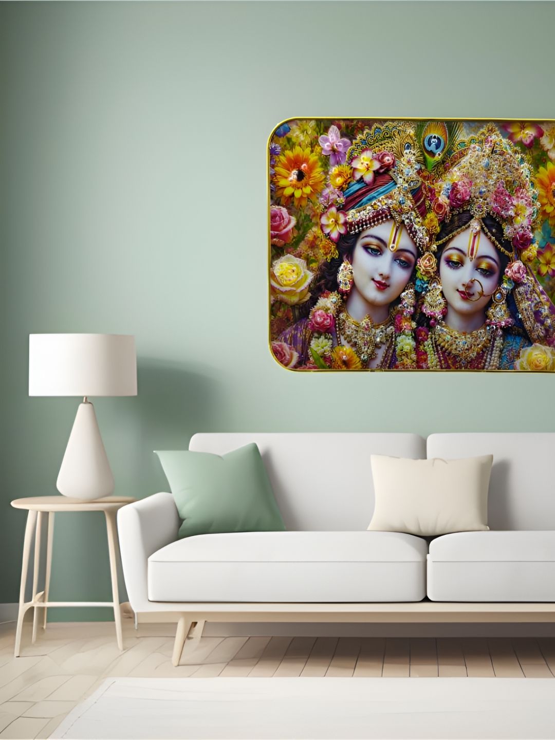 SHRI KHATU SHYAM CREATION Black & Yellow Single Piece Wood Other Wall Photographs-picture-17