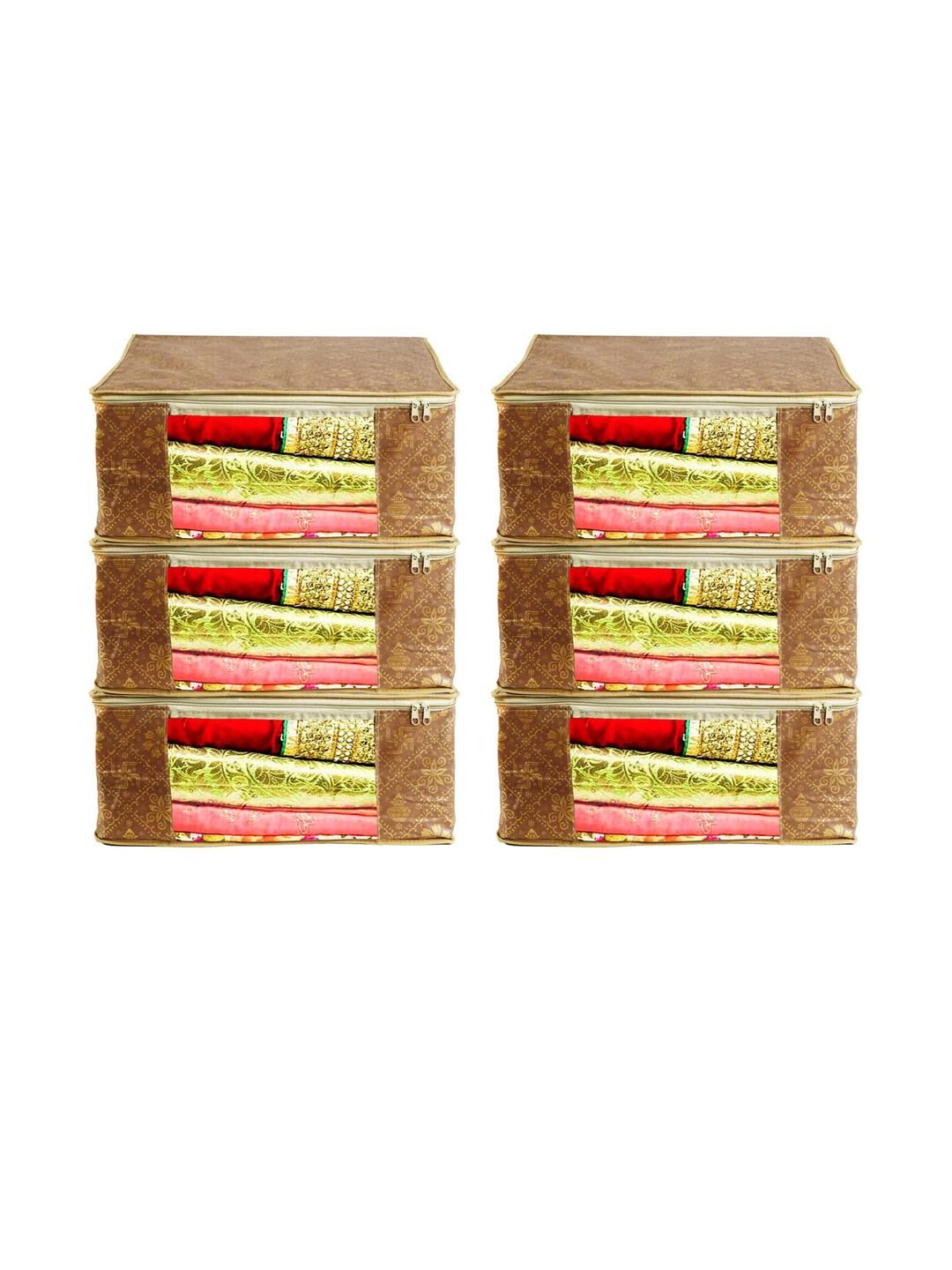 AMAK INC Brown Fabric Multi-Utility Wardrobe Organisers-image-22