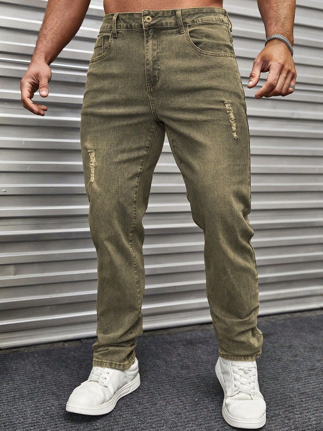 R.Code by The Roadster Life Co. Men High-Rise Mildly Distressed Stretchable Jeans-picture-38