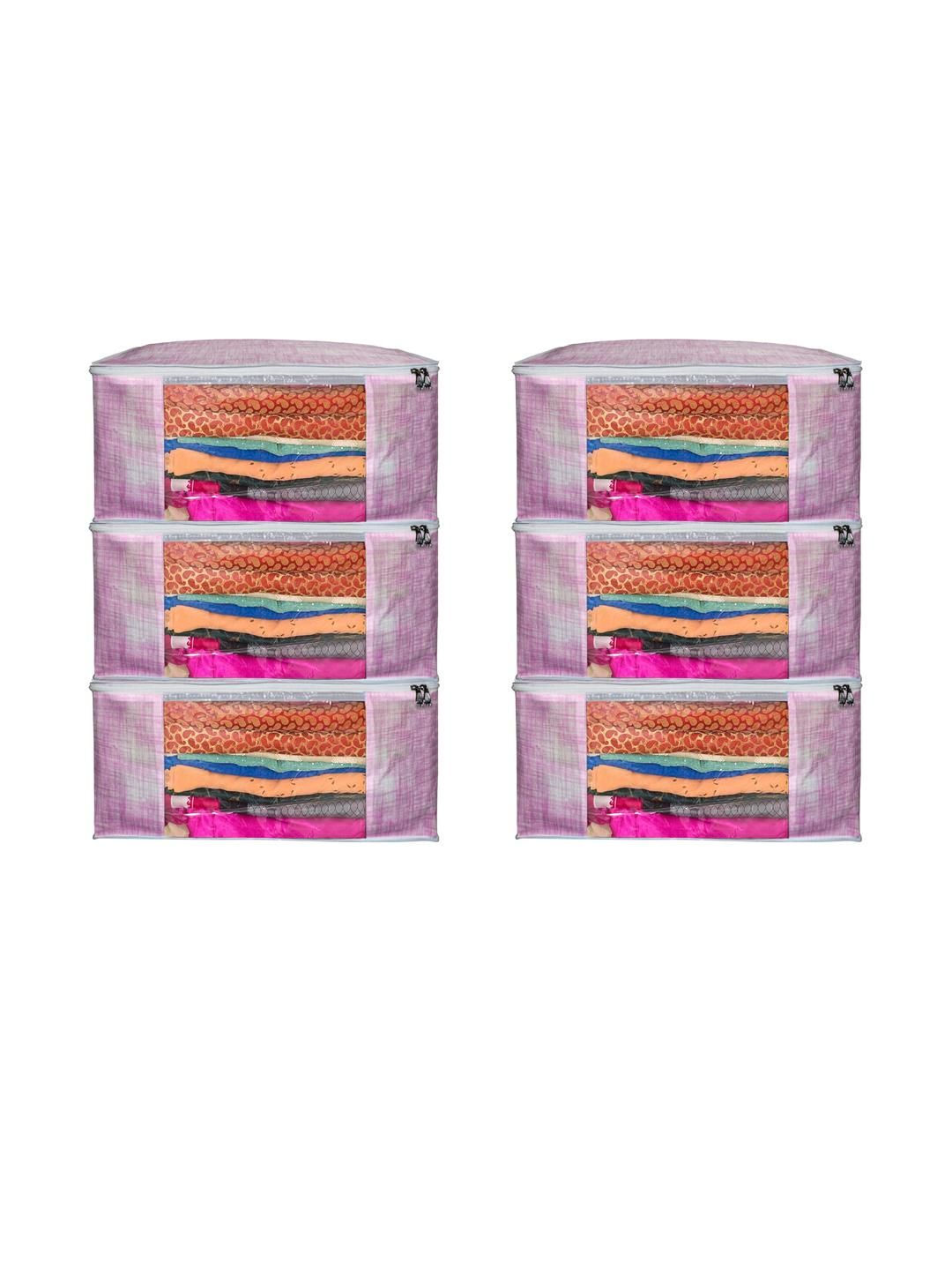 AMAK INC Pink Fabric Multi-Utility Wardrobe Organisers-picture-48