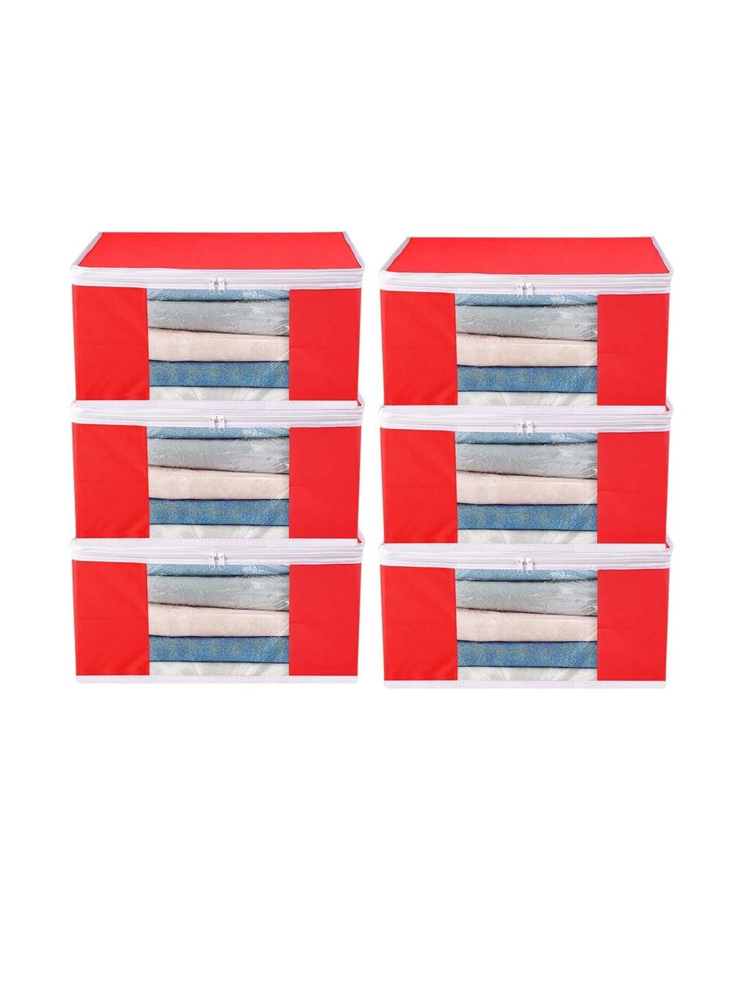 AMAK INC Red Fabric Multi-Utility Wardrobe Organisers-picture-49
