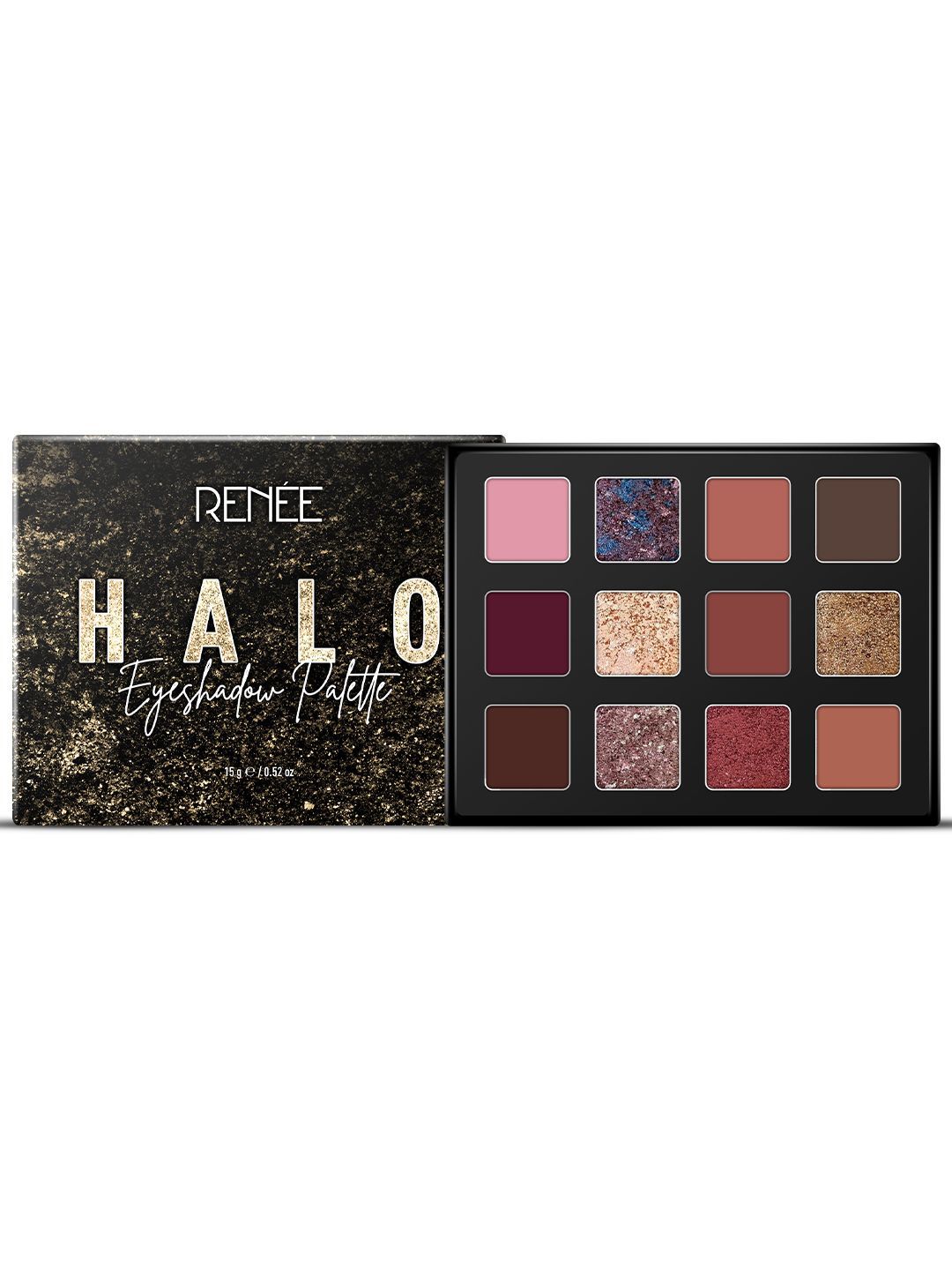 Renee Halo Matte & Shimmer Eyeshadow Palette 15g - Nude-image-42