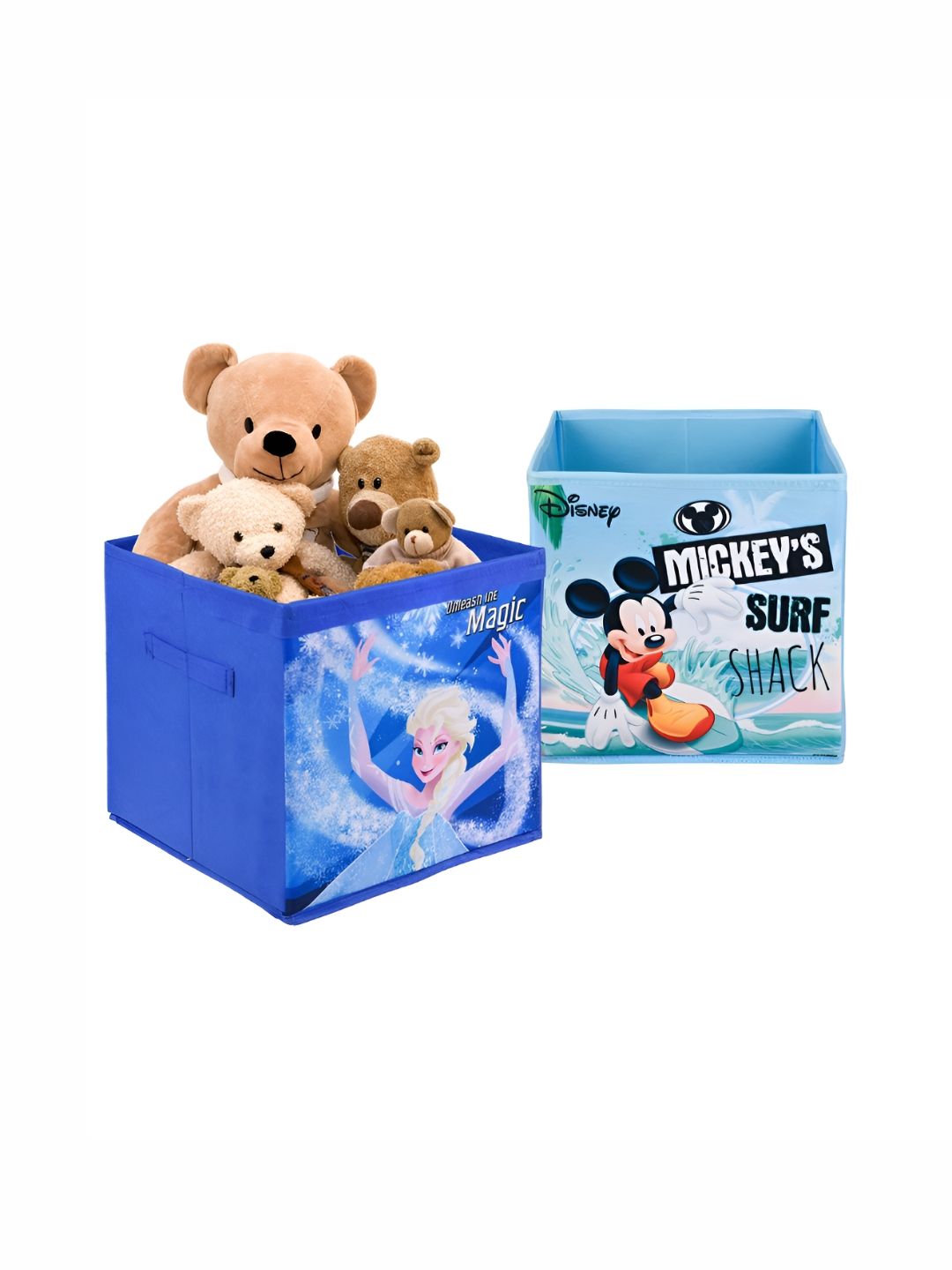 YK Blue & Navy Blue 2 Pieces Printed Storage Box Organisers-picture-26