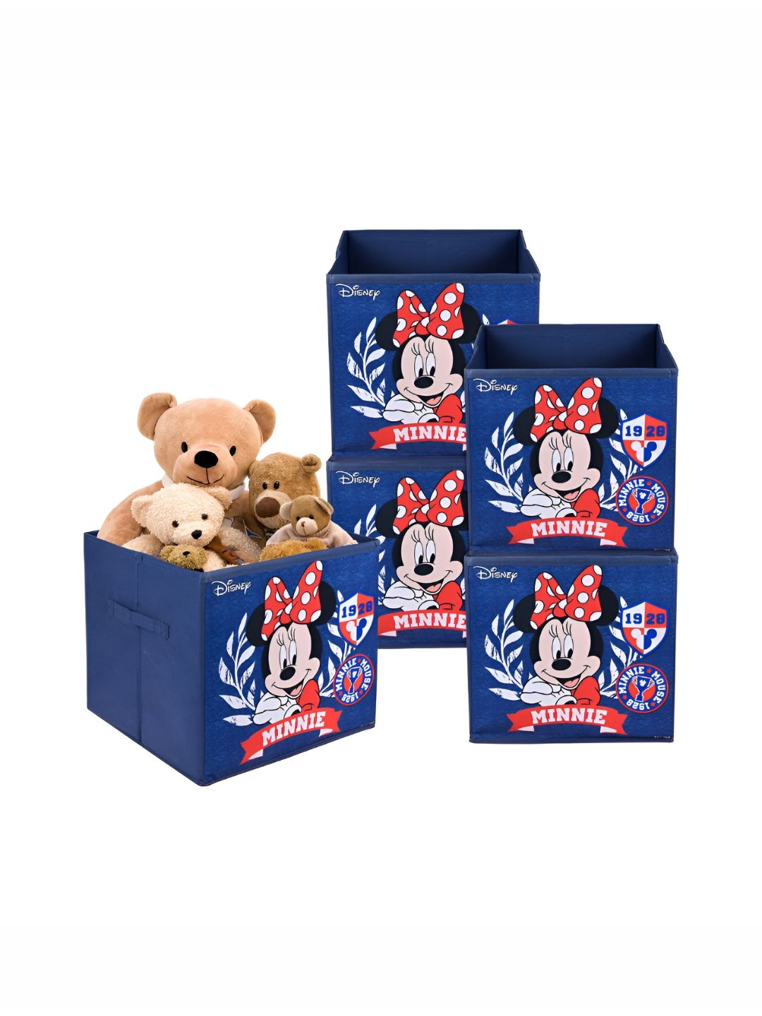 YK Navy Blue & Red 5 Pieces Minnie Printed Storage Box Organisers-picture-19
