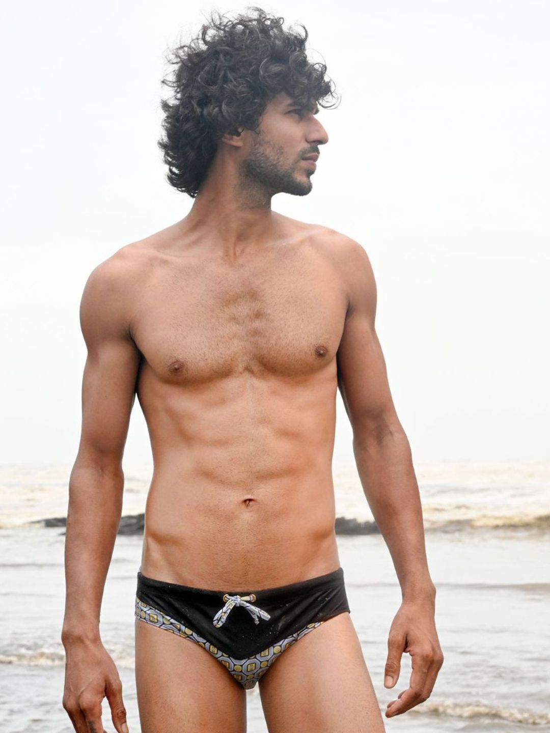 TROVE - 365 Days of Summer Cut & Sew Two-Tone Swim Briefs with Geo Wave Print-image-31