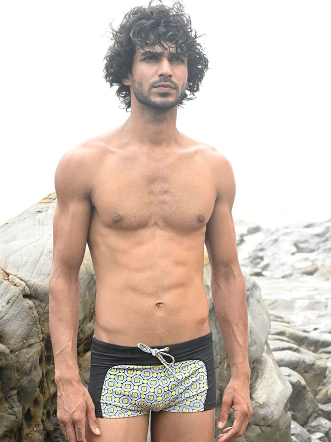 TROVE - 365 Days of Summer Cut & Sew Swim Trunks with Geo Wave Print-picture-50