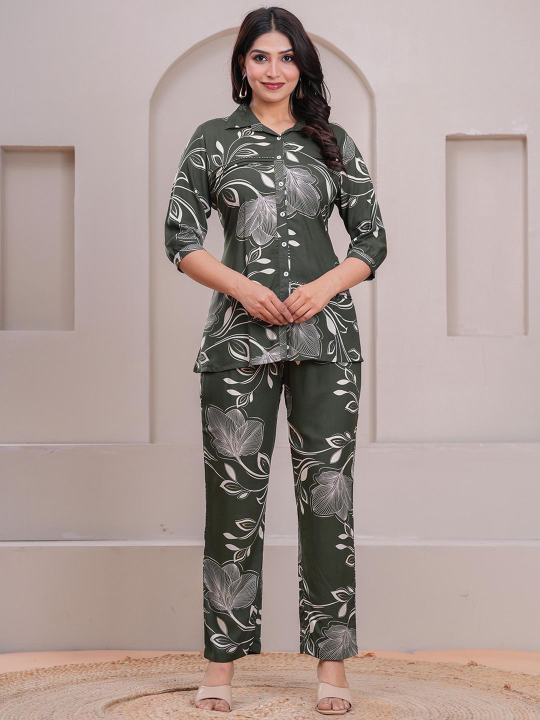 Meeranshi Printed Shirt & Trousers Co-Ord Set-picture-35