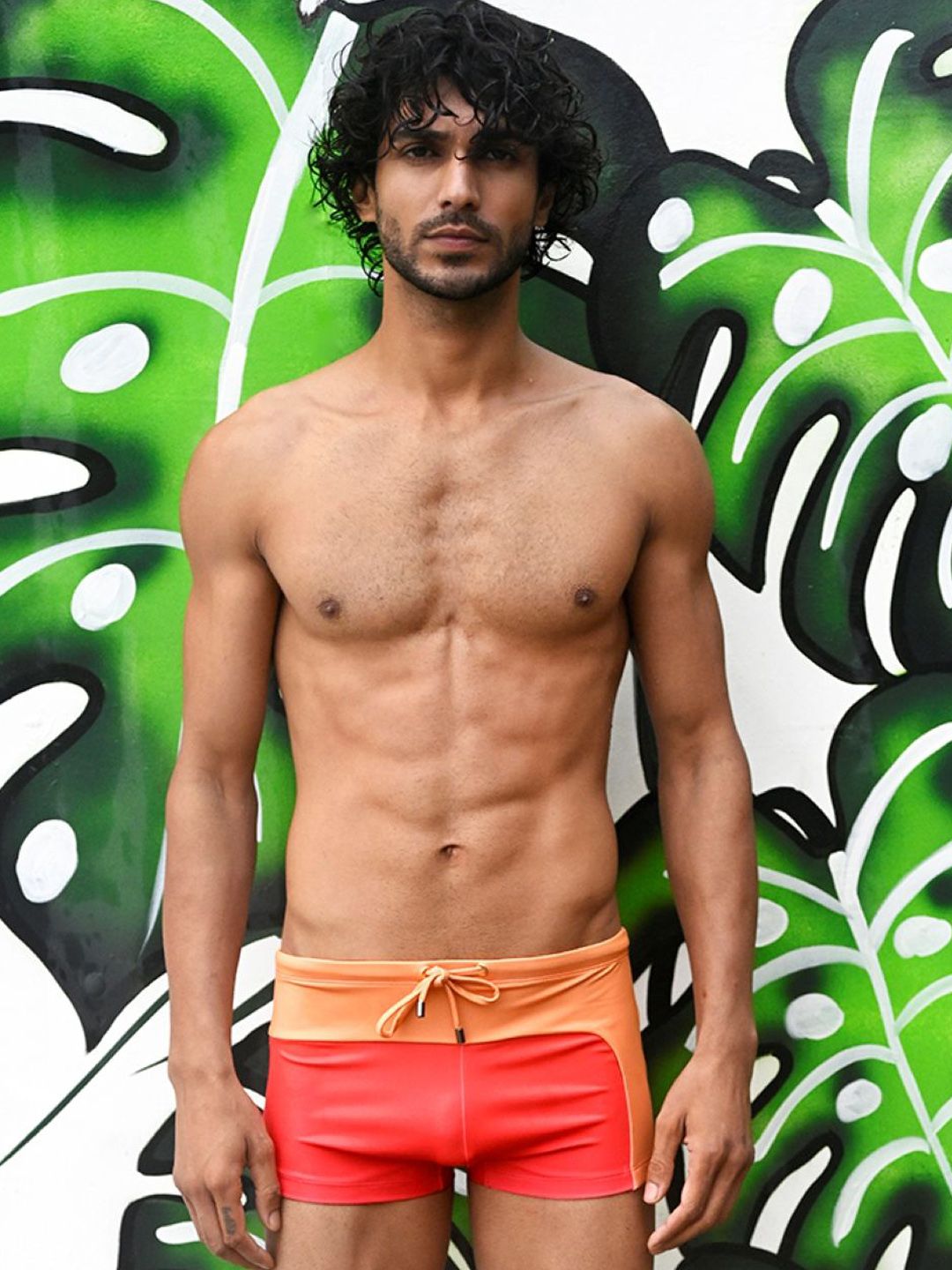 TROVE - 365 Days of Summer Colorblock Swim Trunks with Sun Out Gradient-image-31