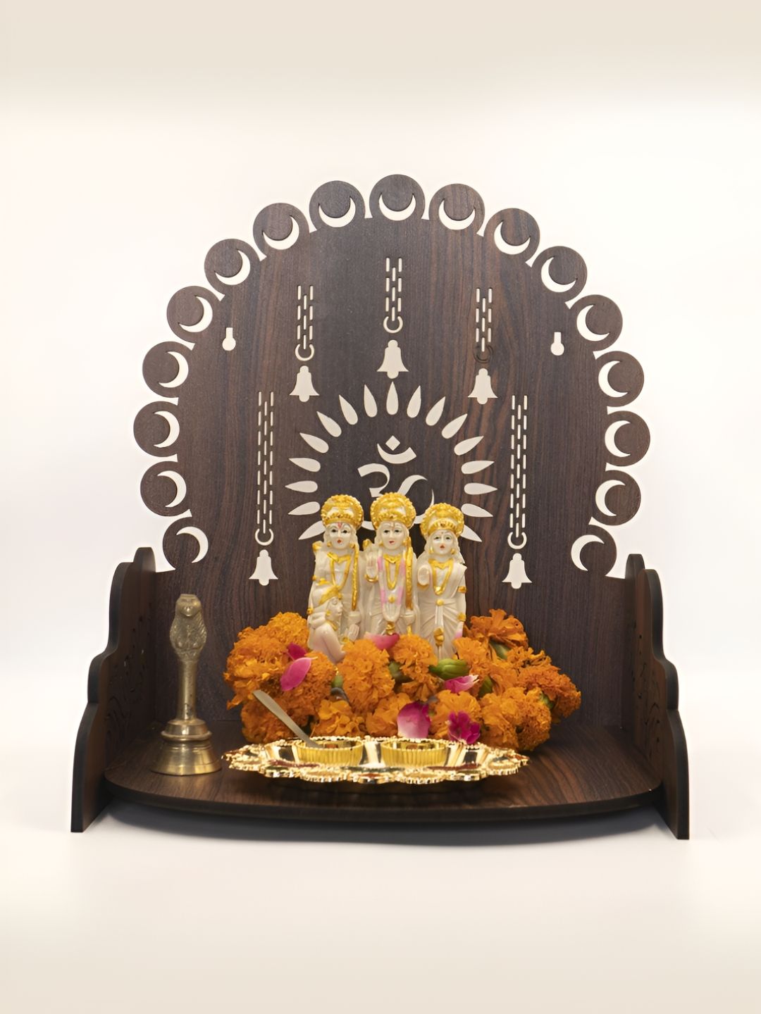 OLIVE TREE Brown Textured Wooden Home Temple-image-35