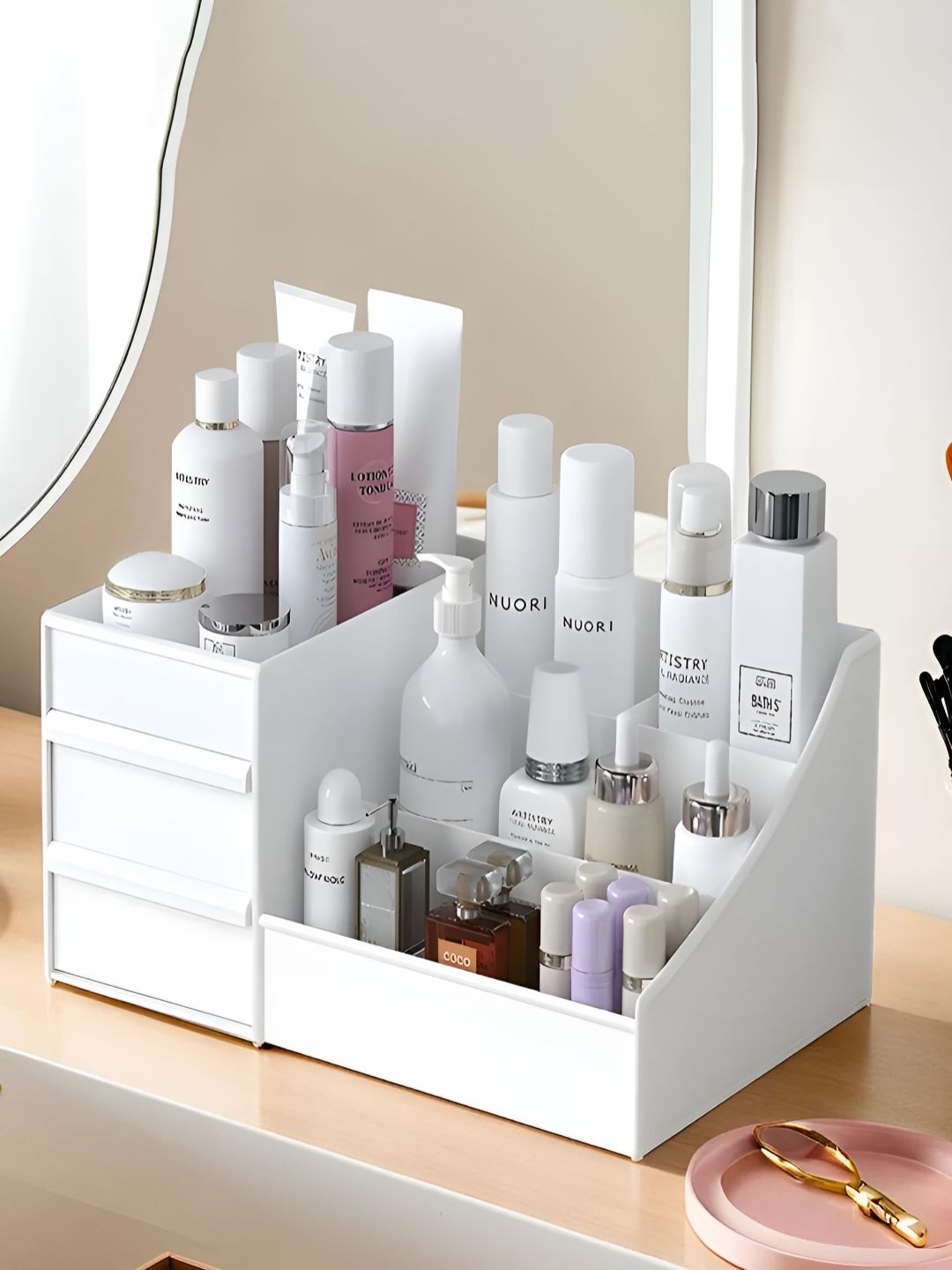 Aura White Set of 1 Reusable Desk Organiser Organisers-picture-41