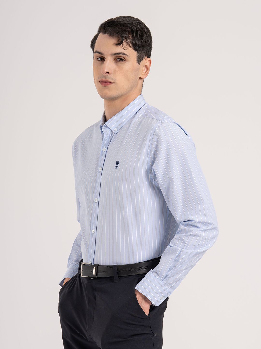 Red Tape Men Slim Fit Vertical Striped Button-Down Collar Formal Shirt-picture-41