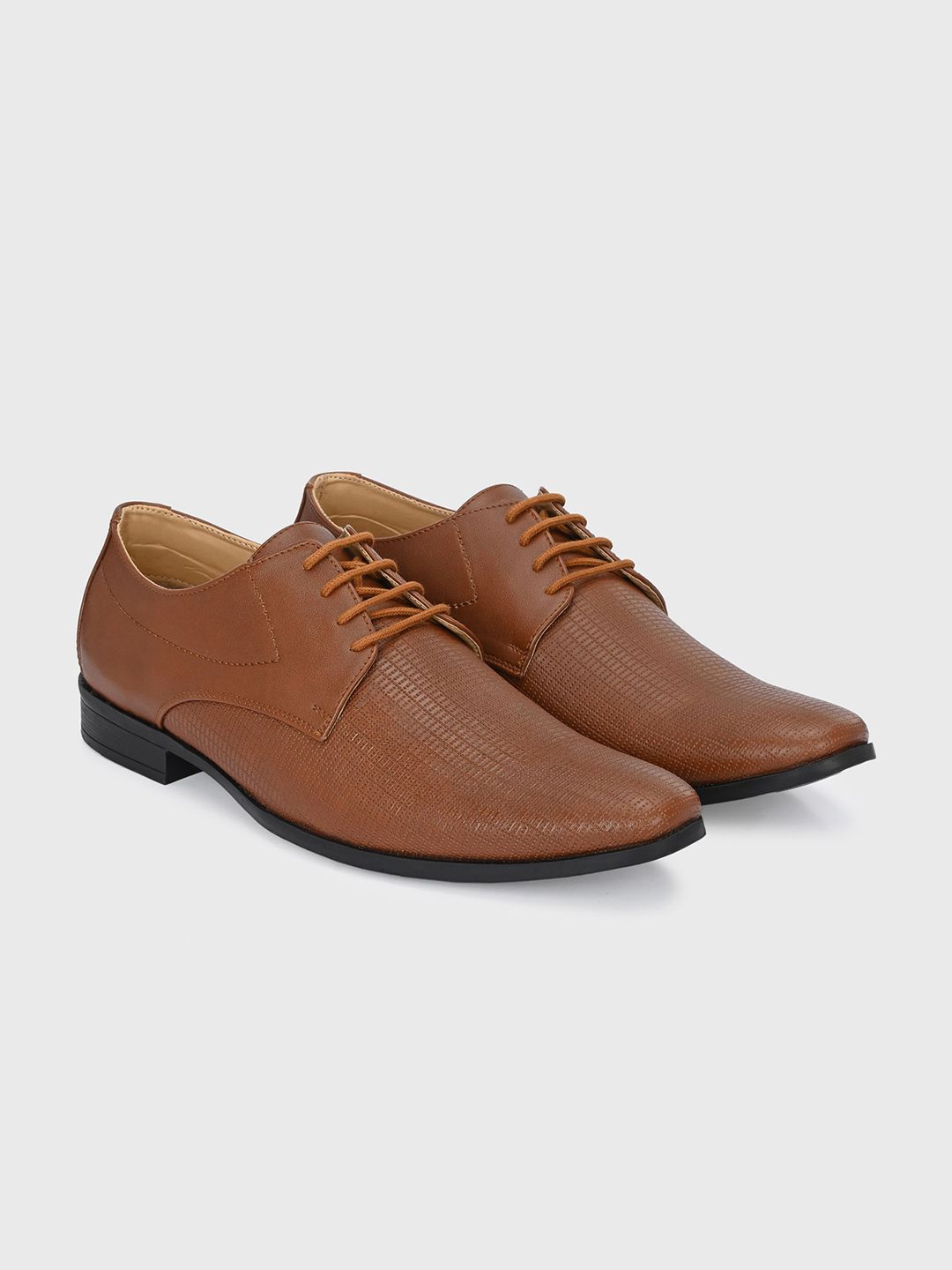 HERE&NOW Men Textured Formal Derbys-picture-33
