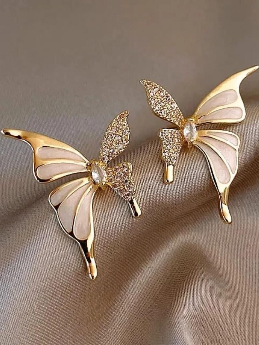 Estailo fashion Gold Plated Artificial Stones Studded Quirky Studs-picture-16