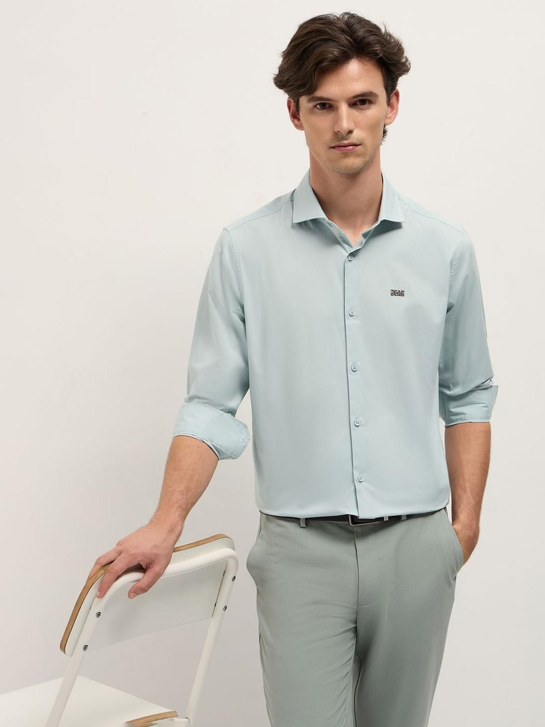 THE BEAR HOUSE Tailored Fit Long Sleeves Pure Cotton Casual Shirt-image-34