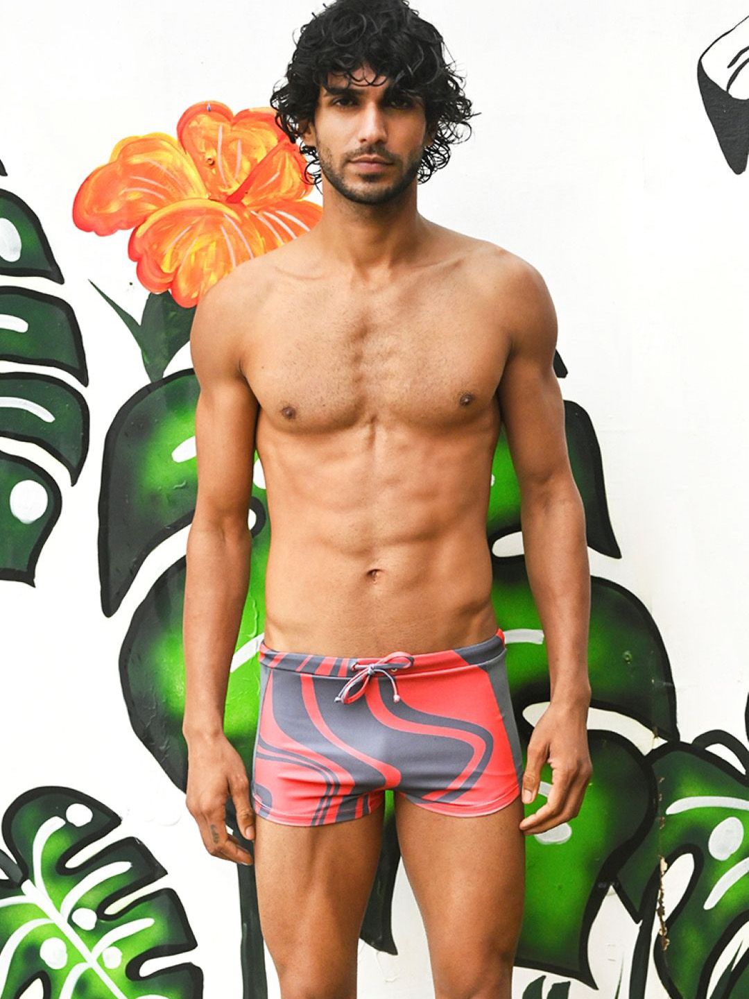 TROVE - 365 Days of Summer Swim Trunk in Corallium Rubrum Abstaract Print-image-44