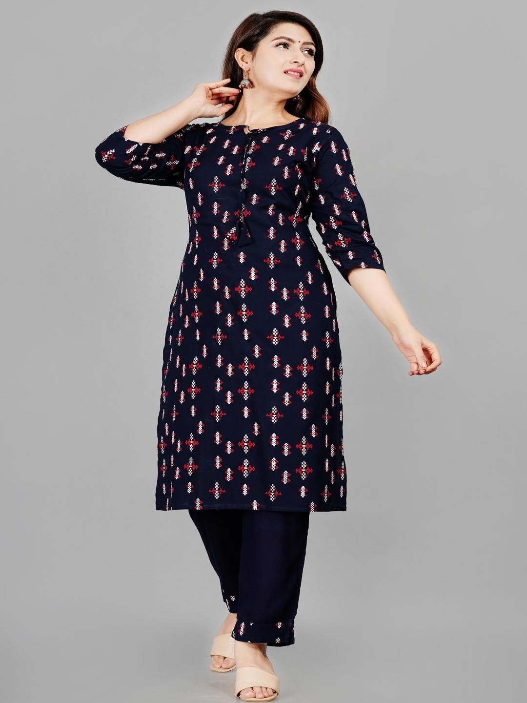 SMIEN Women Blue Kurta Sets